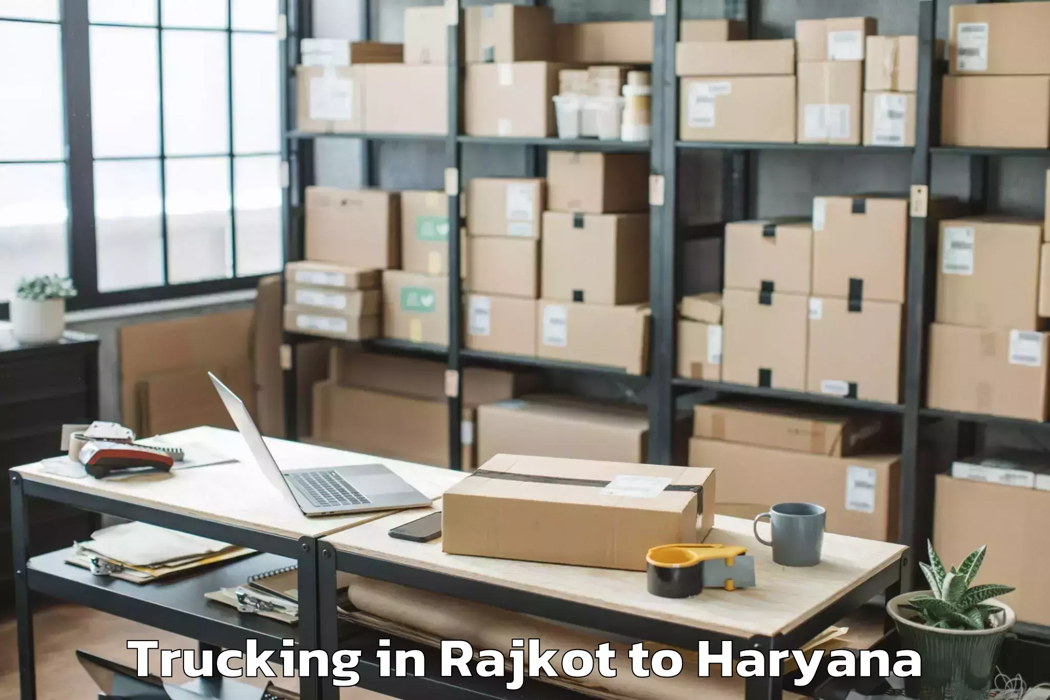 Rajkot to Gd Goenka University Gurgaon Trucking